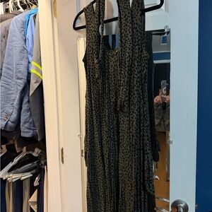 Latched Mama Olive and Black Patterned Romper (Momper)